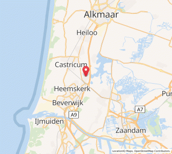 Map of Uitgeest, North Holland