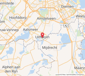 Map of Uithoorn, North Holland