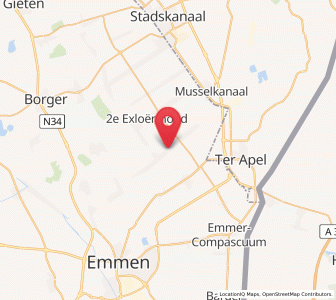 Map of Valthermond, Drenthe