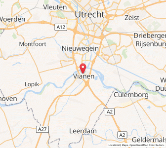 Map of Vianen, Utrecht