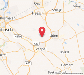 Map of Vorstenbosch, North Brabant