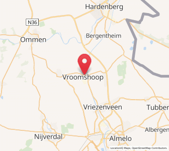 Map of Vroomshoop, Overijssel