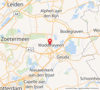 Map of Waddinxveen, South Holland