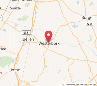 Map of Westerbork, Drenthe