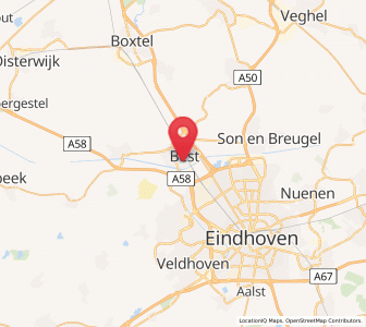 Map of Wilhelminadorp, North Brabant