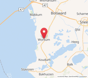 Map of Workum, Friesland