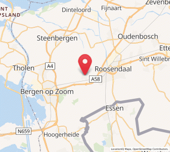 Map of Wouw, North Brabant