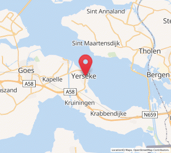 Map of Yerseke, Zeeland