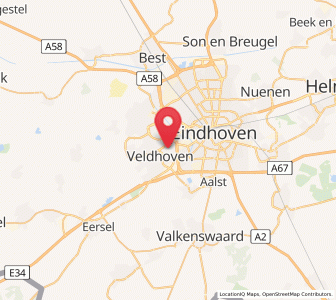 Map of Zeelst, North Brabant