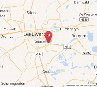 Map of Zuiderburen, Friesland