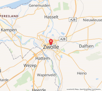 Map of Zwolle, Overijssel