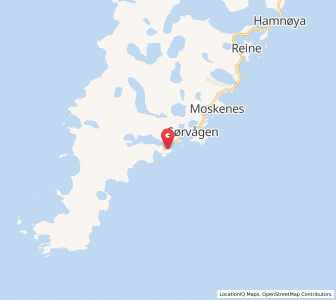 Map of Å, Nordland