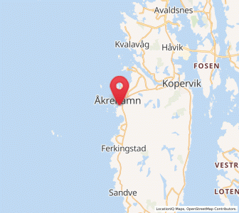Map of Åkrehamn, Rogaland