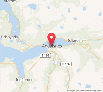 Map of Åndalsnes, Møre og Romsdal