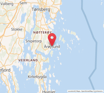 Map of Årøysund, Vestfold og Telemark