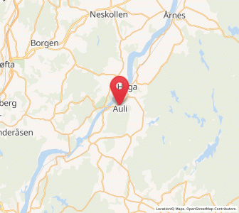 Map of Auli, Viken
