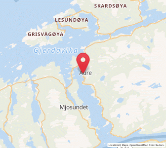 Map of Aure, Møre og Romsdal