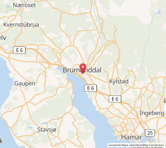 Map of Brumunddal, Innlandet