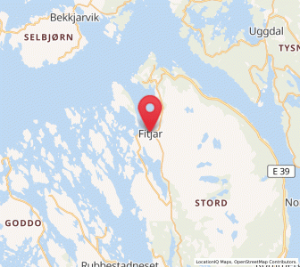 Map of Fitjar, Vestland