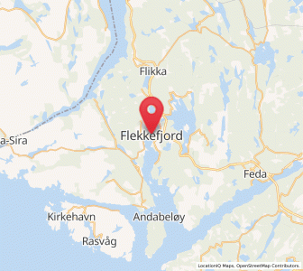 Map of Flekkefjord, Agder