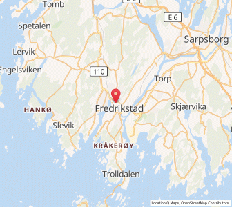 Map of Fredrikstad, Viken