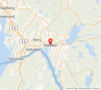 Map of Halden, Viken