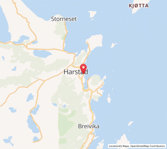 Map of Harstad, Troms og Finnmark