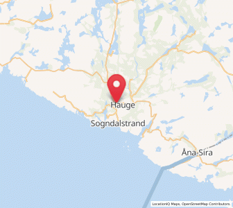 Map of Hauge i Dalane, Rogaland