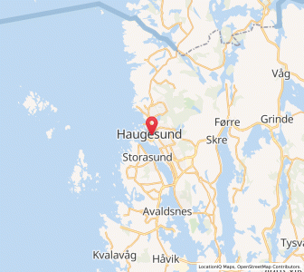 Map of Haugesund, Rogaland