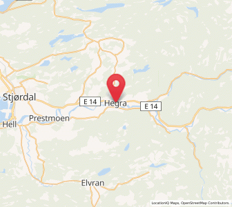 Map of Hegra, Trøndelag
