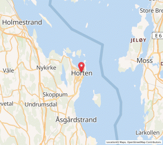 Map of Horten, Vestfold og Telemark