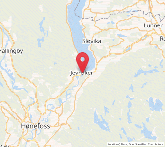 Map of Jevnaker, Viken