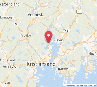Map of Justvik, Agder