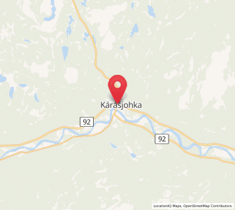 Map of Kárášjohka, Troms og Finnmark