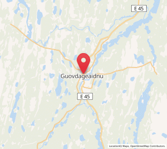 Map of Kautokeino, Troms og Finnmark