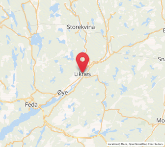 Map of Liknes, Agder