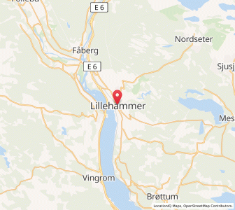 Map of Lillehammer, Innlandet