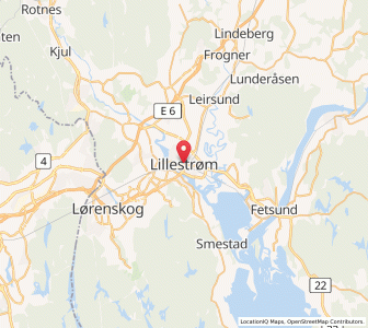 Map of Lillestrøm, Viken