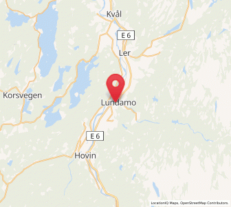 Map of Lundamo, Trøndelag