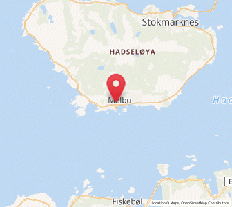 Map of Melbu, Nordland