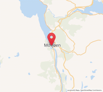 Map of Mosjøen, Nordland