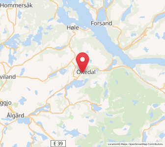 Map of Oltedal, Rogaland