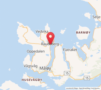 Map of Raudeberg, Vestland