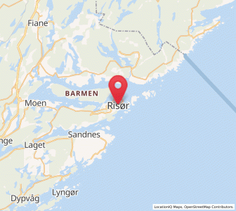 Map of Risør, Agder