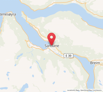 Map of Sandane, Vestland