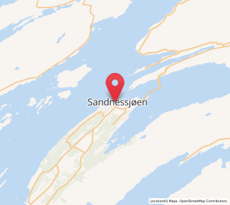 Map of Sandnessjøen, Nordland
