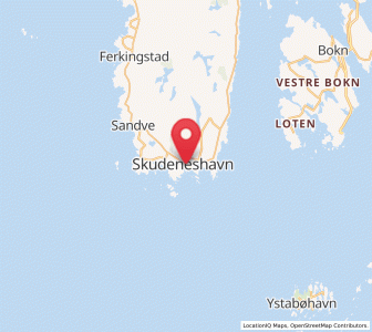 Map of Skudeneshavn, Rogaland