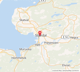 Map of Stjørdal, Trøndelag