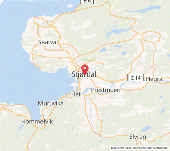 Map of Stjørdalshalsen, Trøndelag