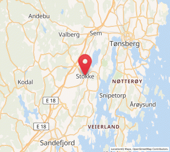 Map of Stokke, Vestfold og Telemark